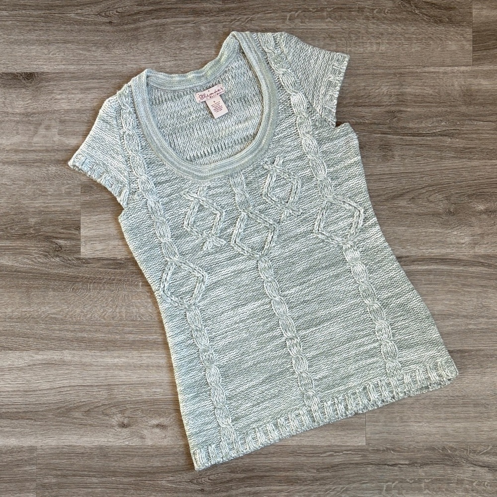 Glimmer by J.J. Basics gray knit sweater top
